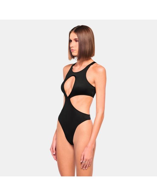 OW Collection Black Billie Cut Out Bodysuit