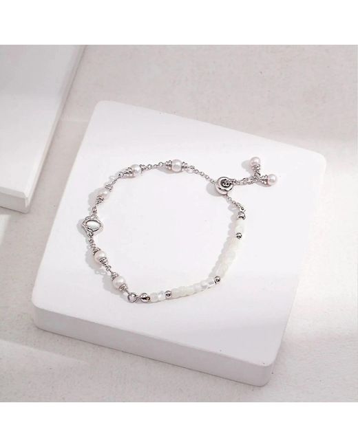 Angel Barocco Metallic Mother Shell Pearl Bracelet