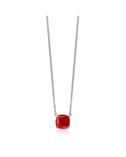 FV Jewellery White La Stele Carnelian Dome Necklace