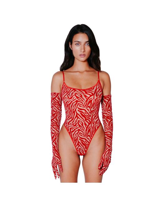Perilla Lingerie Red Kylie Bodysuit
