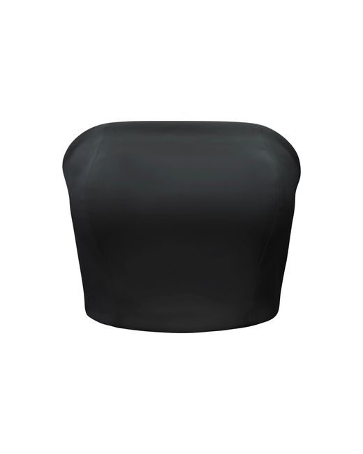 Riviera Soirée Black Olivia Satin Strapless Top
