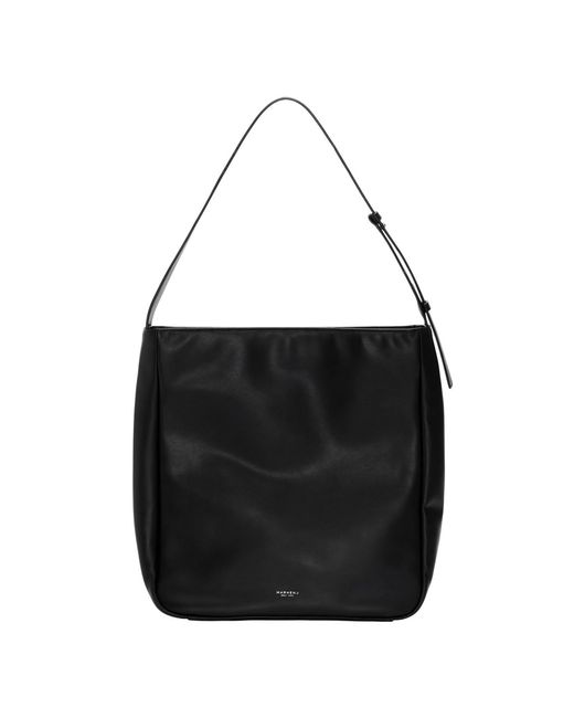 MARHEN.J Black Roxy Vegan Leather Square Shoulder Bag