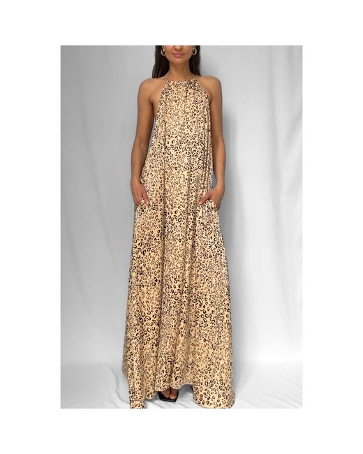 Alia Studio Metallic Volupté Maxi Dress