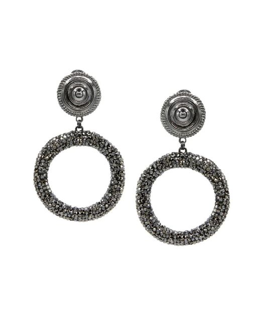 Jaredjamin Metallic Dolly Pavé Clip On Earrings