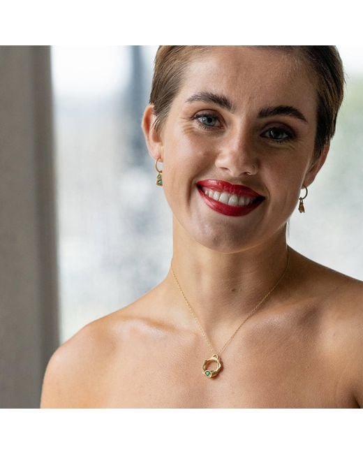 Claire Hill Designs Metallic Lichen Hoop Earrings