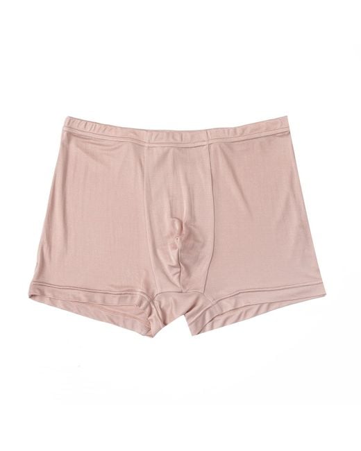 Soft Strokes Silk Pink Set Of Two Knitted Silk Trunks for men
