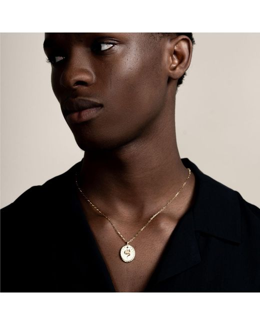 Dower & Hall Metallic Snake Talisman Necklace for men