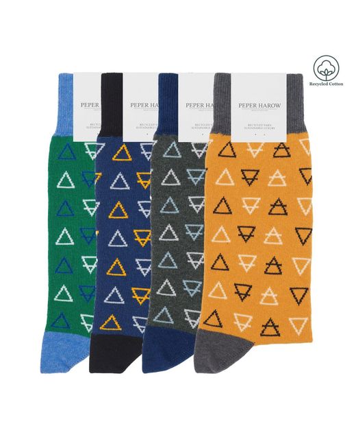 Peper Harow - Made in England Multicolor Elements Recycled Socks – Bundle for men