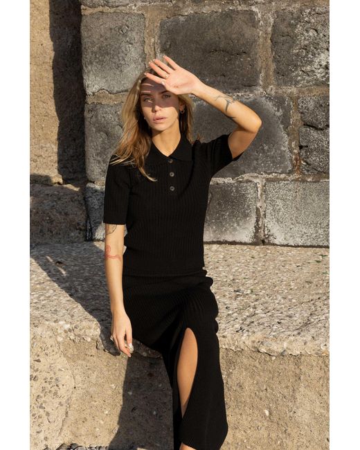 SALANIDA Blue Madonna Polo Top