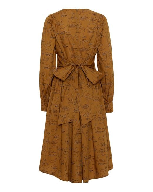 GROBUND Brown Sibyl Dress