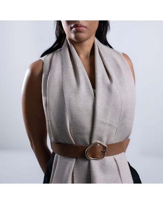 Pashmisy Purple Neutrals Lightweight Wool Shawl