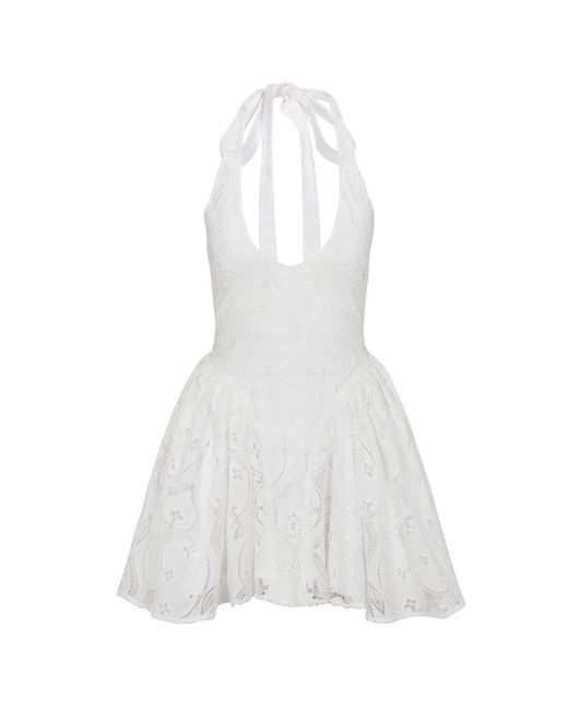 Delfi Collective White The Hera Short Eyelet Dress