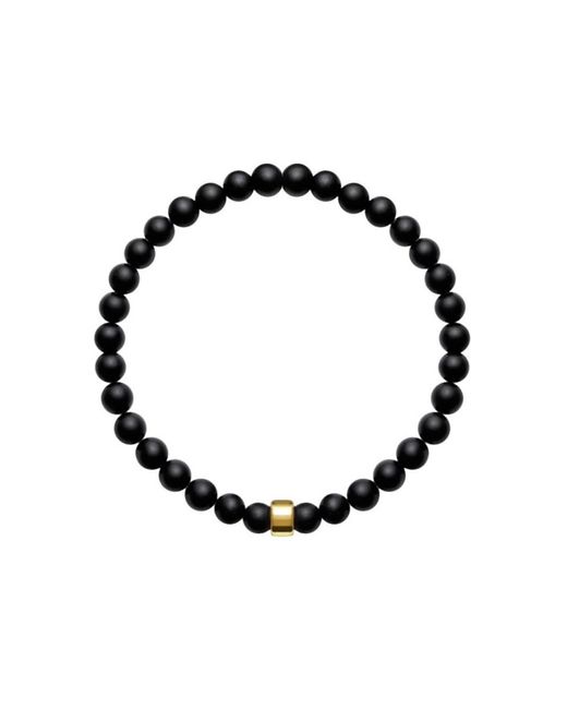 Ora Pearls Black Aro S Onyx Bracelet Gold Bead for men