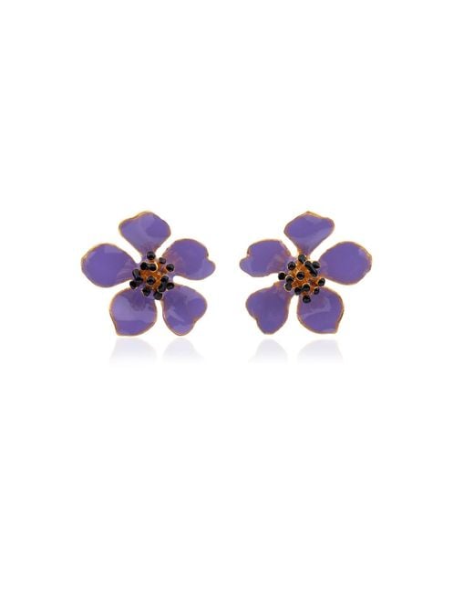 Milou Jewelry Purple Light Cherry Blossom Flower Earrings