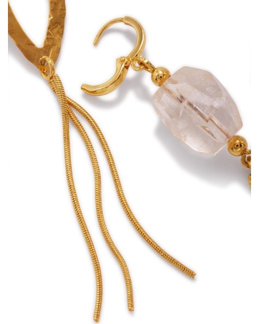 Jaredjamin Metallic Eyelet Citrine Dangle Earrings
