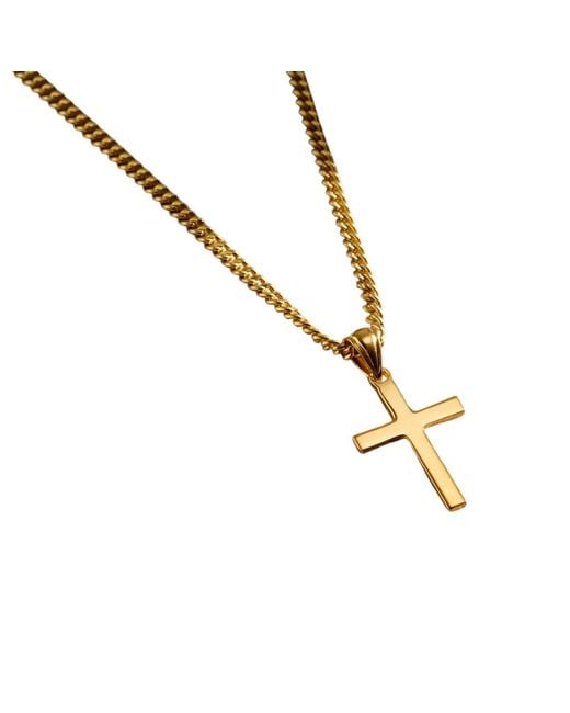 Posh Totty Designs Metallic Plated Large Cross Necklace for men