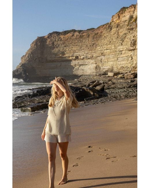 SALANIDA Natural Neutrals Coco Lace Shorts Cream
