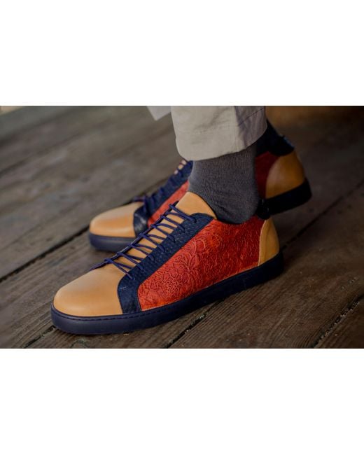 Lords of Harlech Black Trevor Tanava Sneaker for men