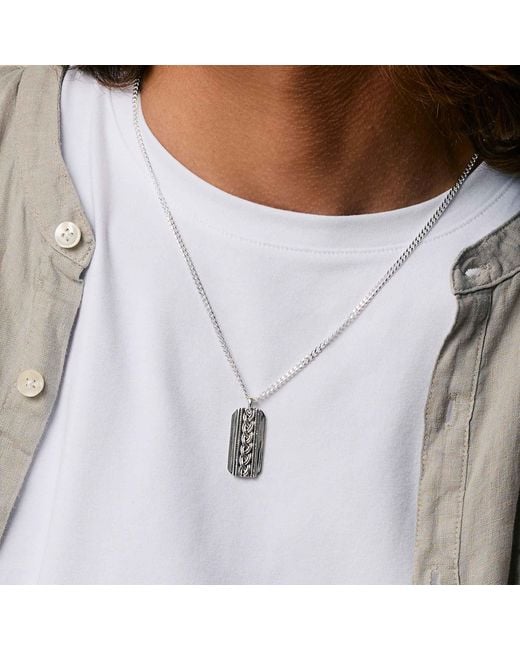 Charlotte's Web Jewellery Metallic Sterling Silver Celtic Knot Pendant Necklace for men