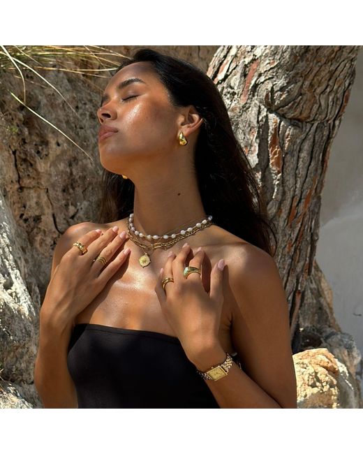 Bermuda Watch Company Metallic Annie Apple Soleil Sun Coin Necklace
