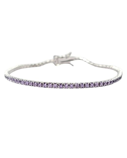 Harfi Metallic Alexandrite Gemstone Sterling Tennis Bracelet
