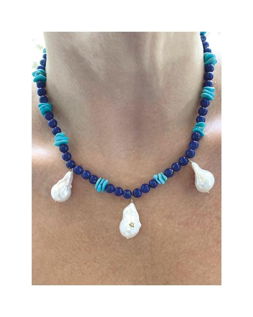 Vintouch Italy Blue Santorini Necklace