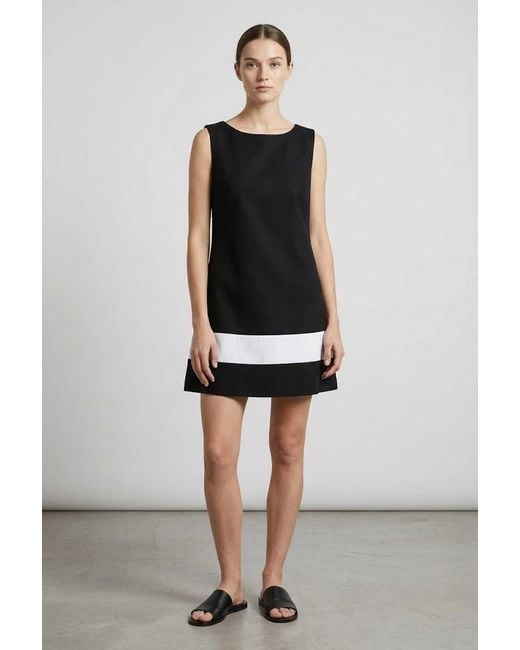 Conquista Black Sleeveless A-Line Mini Dress