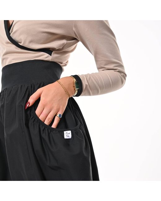 Frock Tales Black Alice Midi Skirt With Pockets