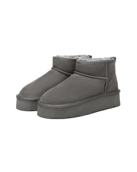 EverAu Australia Gray Heron Ultra Mini Platform Boots