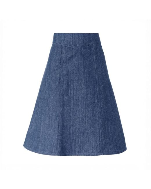 Italia A Collection Blue Denim Flare Skirt