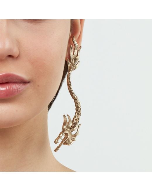 Zeworks Metallic Dragon Earrings