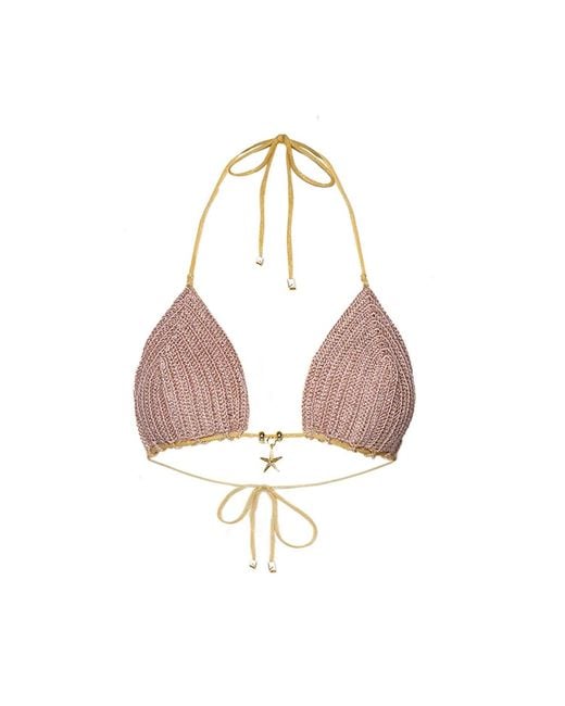 Cherina Beachwear Llc Pink Nora Top Crochet