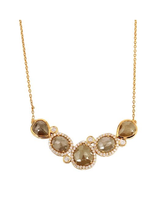 Artisan Metallic Ice Diamond & Diamond Necklace