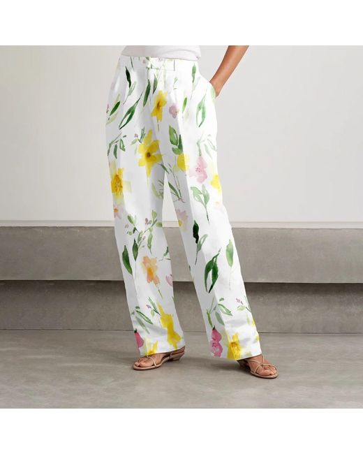 Aloha From Deer Yellow Watercolor Sprint Long Loose Pants