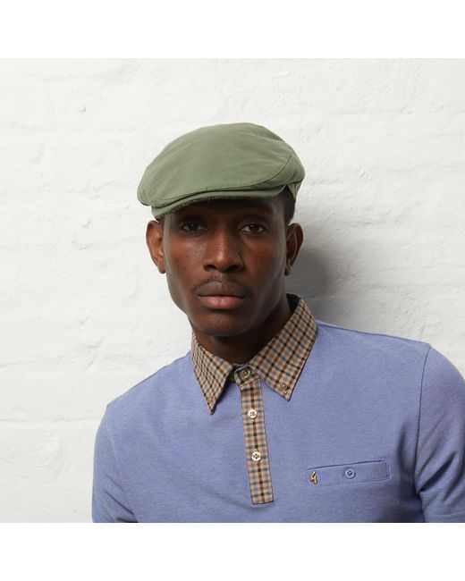 Dasmarca Hats Green Finley Moss Italian Waterproof Cap for men