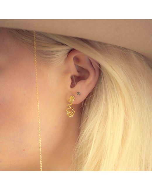 Shaded the Label Metallic Maeve Twisted Hoop Earrings