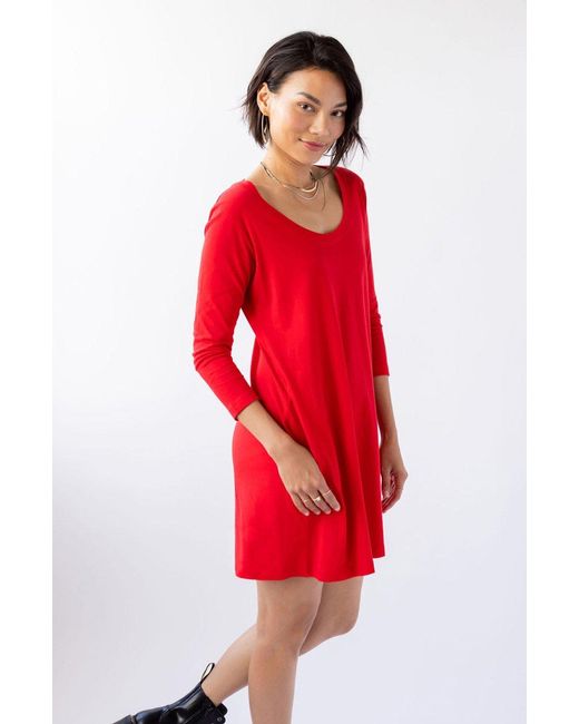 LOVETRUST Red Misa Tee Dress