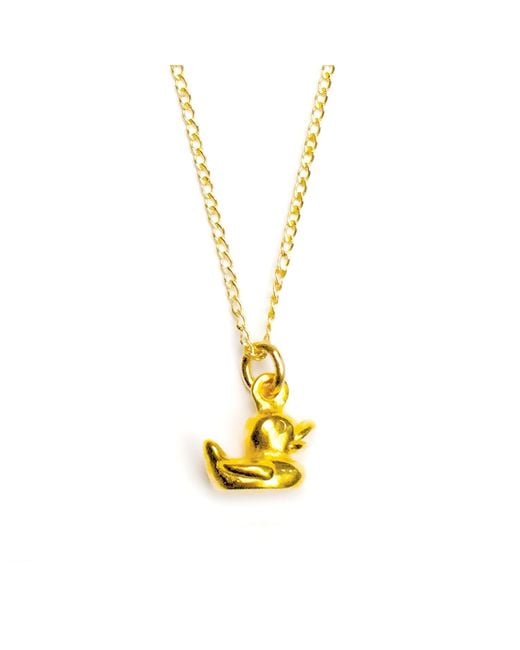 Lexi Jewelry Metallic Rubber Ducky Necklace
