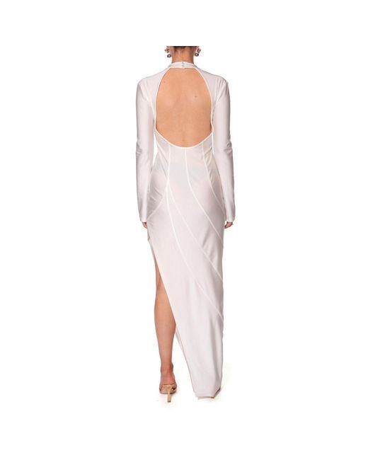 AGGI by HALEWSKI White Elodia Off Maxi Dress With Long Sleeve