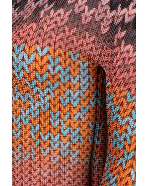 Wild Cosmos Red Sienna Bohemian Honeycomb Texture Top