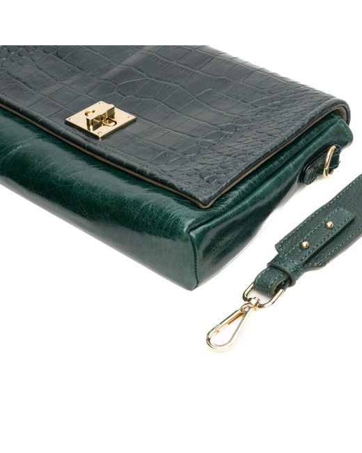 L2R THE LABEL Green Josephine Messenger Bag