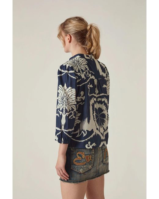 James Lakeland Blue Ornamental Print Shirt