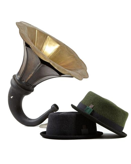 Dasmarca Hats Black Tony Slate Dark Felt Skimpy Brim Short Brim Rude Boy Mod Style Porkpie Hat for men