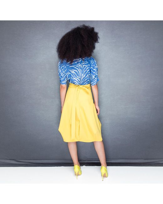 Bianca Popp Yellow Wrapped Skirt