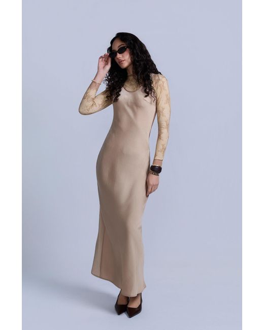 Rave on Trend Natural Neutrals Slip Jumper Dress