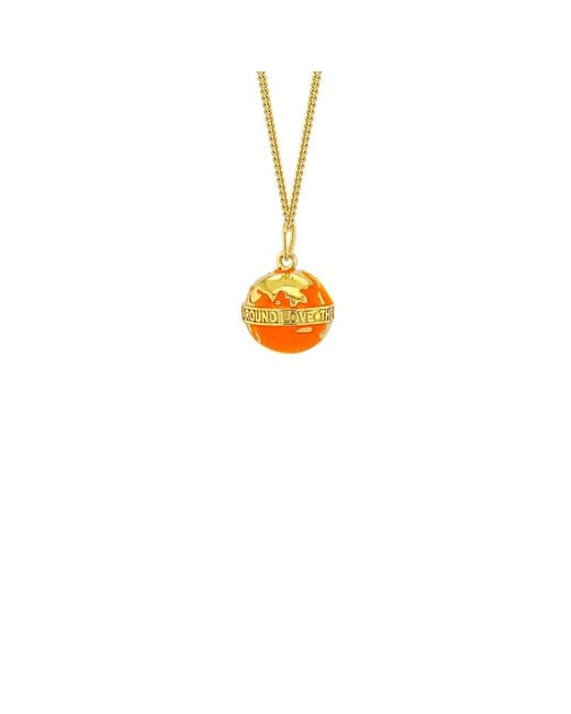 True Rocks Metallic 18Kt-Plated Mini Globe Charm On Hoop for men