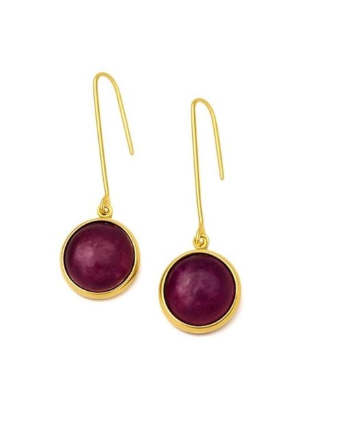 Lala Salama Purple Glass Droplet Earrings