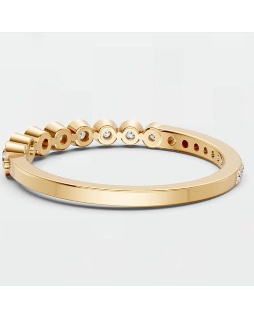 Aya Fine Jewelry Metallic Round Brilliant Lab Grown Diamond Bezel Band Ring