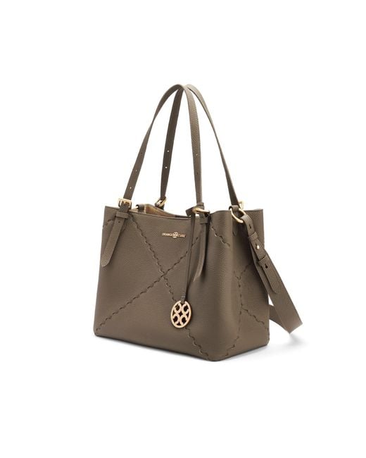 Orange Cube Brown Dusk Mosaic Tote