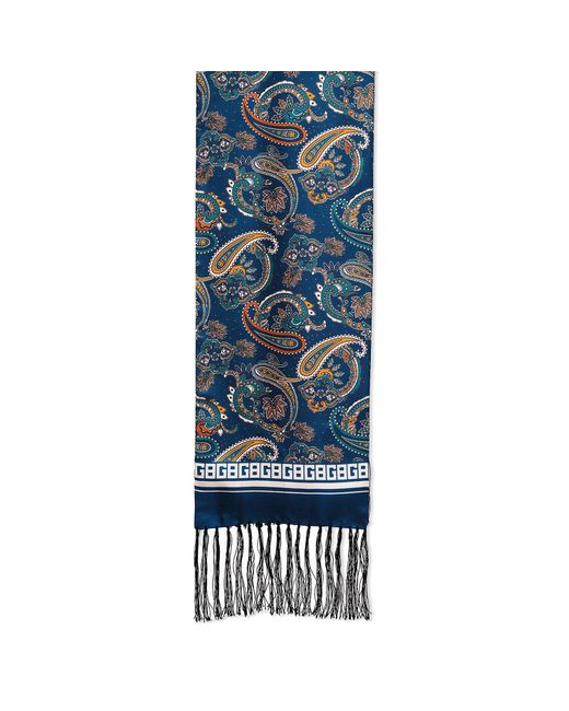 Gresham Blake Paisley Silk Scarf in Blue for Men Lyst UK
